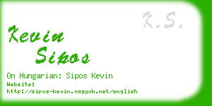 kevin sipos business card